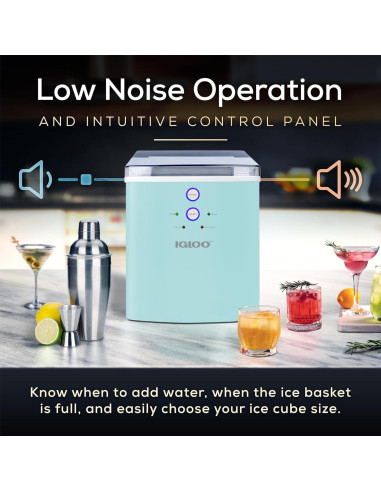 Máquina de Hielo Igloo Aqua - 14,97 kg/día - Portátil