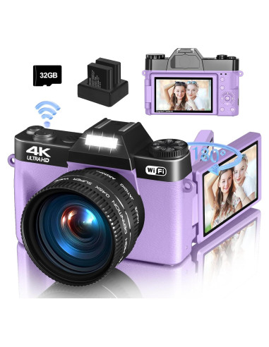 Cámara Digital 4K WIKICO 56MP con Lente Gran Angular y Macro