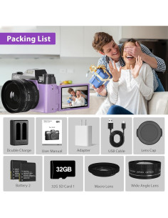 Cámara Digital 4K WIKICO 56MP con Lente Gran Angular y Macro 2