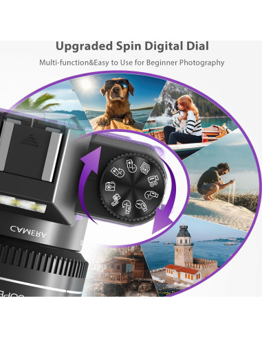 Cámara Digital 4K WIKICO 56MP con Lente Gran Angular y Macro