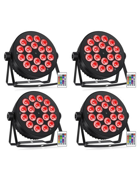 Luces Par LED 90W RGBW 4 en 1 - Paquete de 4