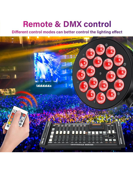 Luces Par LED 90W RGBW 4 en 1 - Paquete de 4