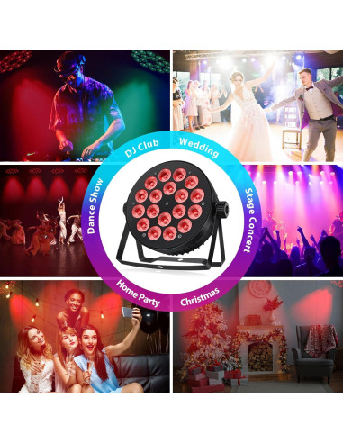 Luces Par LED 90W RGBW 4 en 1 - Paquete de 4