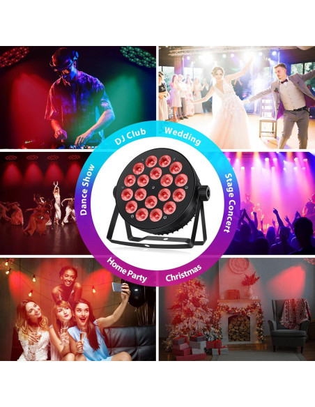 Luces Par LED 90W RGBW 4 en 1 - Paquete de 4