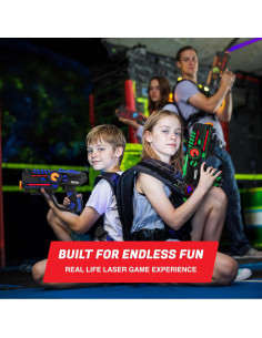 Set de 4 Pistolas Laser Tag ArmoGear con Chalecos - Diversión 2