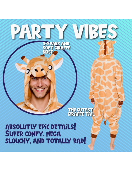Disfraz de una sola pieza Funziez! Jirafa para adultos