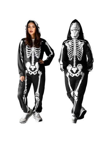 Disfraz de esqueleto Halloween SHIRIA para mujeres Mediano
