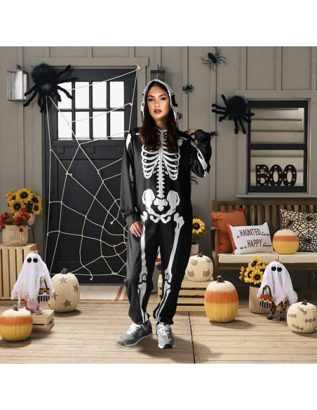 Disfraz de esqueleto Halloween SHIRIA para mujeres Mediano