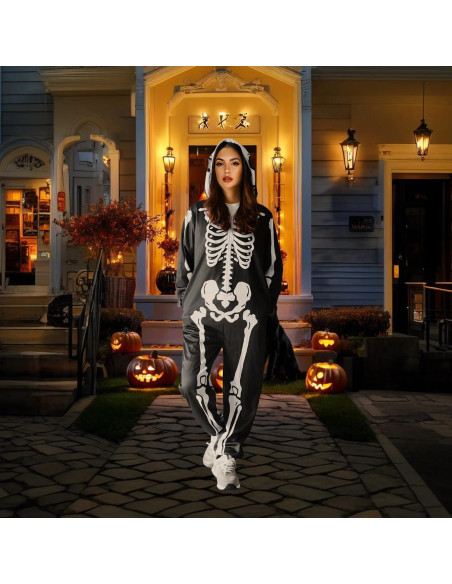Disfraz de esqueleto Halloween SHIRIA para mujeres Mediano