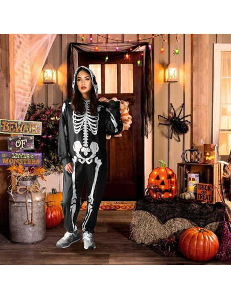 Disfraz de esqueleto Halloween SHIRIA para mujeres Mediano