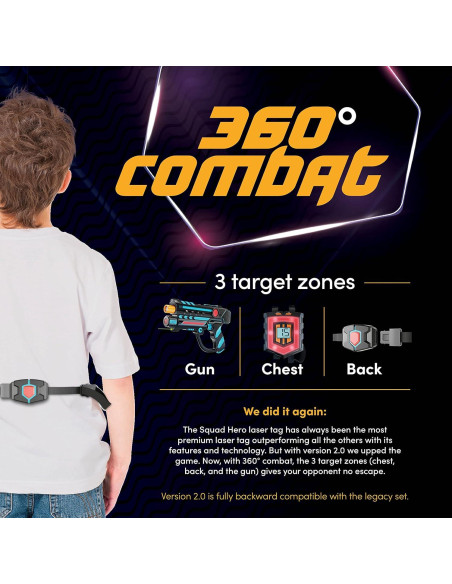 Set de Laser Tag Squad Hero Recargable 4 Jugadores 360