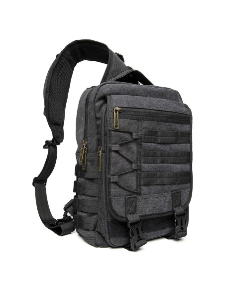 Mochila Bandolera NICGID 13.3'' Negra Resistente al Agua