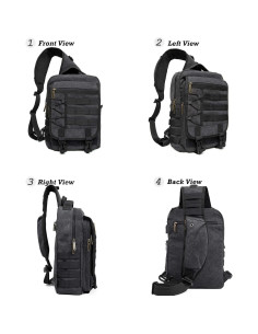 Mochila Bandolera NICGID 13.3'' Negra Resistente al Agua 2