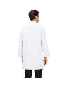 Bata de Laboratorio GOQUCHEP Unisex Larga Algodón Blanco 2