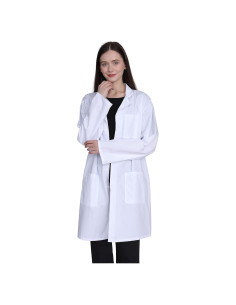Bata de laboratorio GOQUCHEP para mujer XL blanca