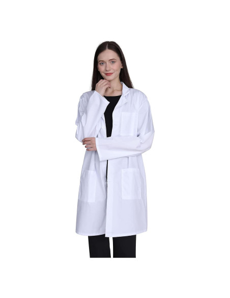 Bata de laboratorio GOQUCHEP para mujer XL blanca