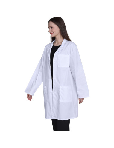 Bata de laboratorio GOQUCHEP para mujer XL blanca