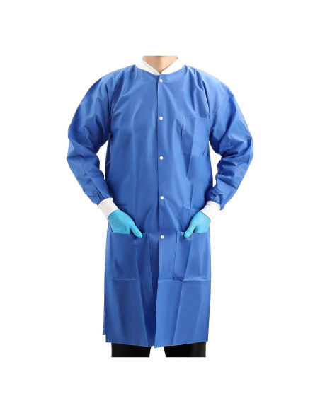 Batas de Laboratorio Desechables JMU X-Large Azul 10 Pzas