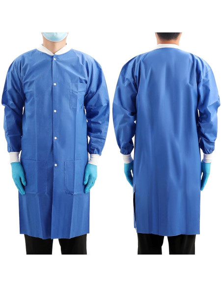 Batas de Laboratorio Desechables JMU X-Large Azul 10 Pzas