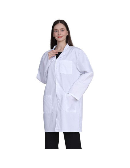 Bata de laboratorio GOQUCHEP para mujer XL blanca