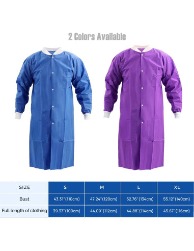 Batas de Laboratorio Desechables JMU X-Large Azul 10 Pzas