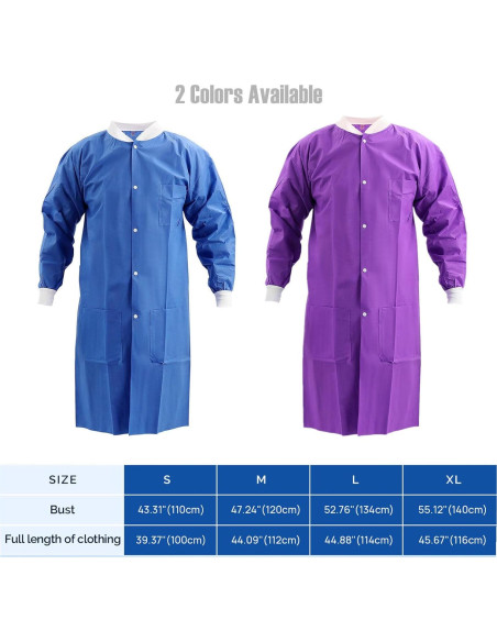 Batas de Laboratorio Desechables JMU X-Large Azul 10 Pzas