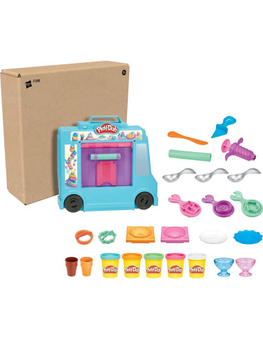 Camión de Helados Play-Doh F1390 con 20 Accesorios