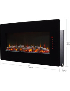 Chimenea Eléctrica Dimplex Winslow 121.92 cm Negra 1400W 2