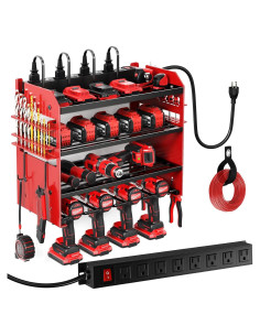 Organizador de Herramientas POKIPO con Estación de Carga 8 Salidas