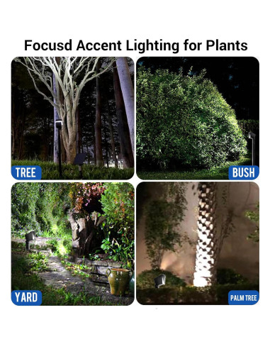 Foco Solar de Jardín Bobcat Lighting - 500 Lúmenes, 3 Colores