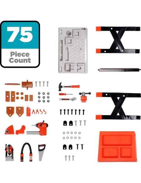 Banco de Trabajo Black+Decker Junior - 75 Herramientas Realistas