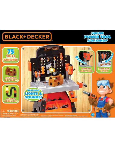 Banco de Trabajo Black+Decker Junior - 75 Herramientas Realistas