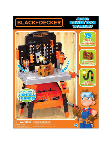 Banco de Trabajo Black+Decker Junior - 75 Herramientas Realistas