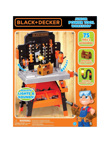 Banco de Trabajo Black+Decker Junior - 75 Herramientas Realistas