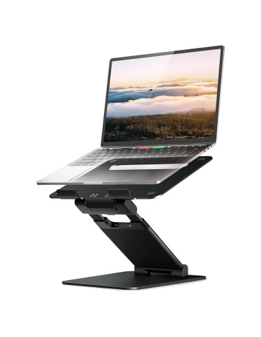 Soporte de Laptop Nulaxy Ajustable Ergonomico Plegable Negro