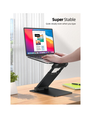Soporte de Laptop Nulaxy Ajustable Ergonomico Plegable Negro