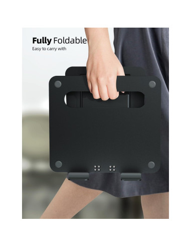 Soporte de Laptop Nulaxy Ajustable Ergonomico Plegable Negro