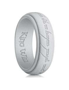 Anillo de Silicona King Will 8mm Plata Hipoalergénico
