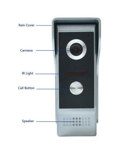 Intercomunicador de Video AMOCAM 7" HD con Cámara IR