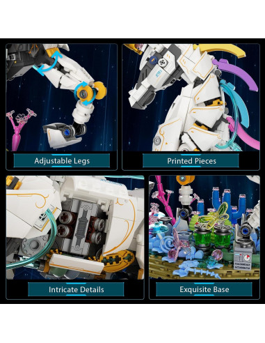 JMBricklayer Unicornio Arcoíris 1492 Piezas con Luz