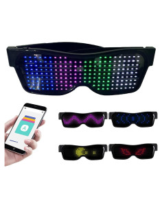Gafas LED Personalizables Bluetooth - Gafas de Fiesta