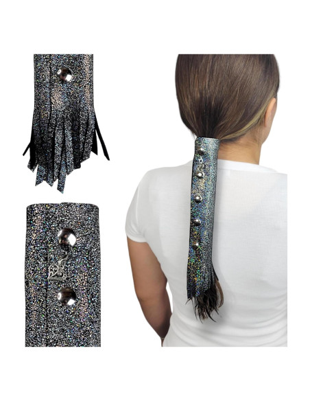 Envoltura de cabello Biker Betty 20 cm cuero brillante