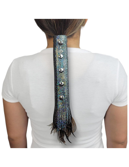 Envoltura de cabello Biker Betty 20 cm cuero brillante