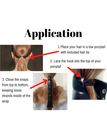 Envoltura de cabello Biker Betty 20 cm cuero brillante