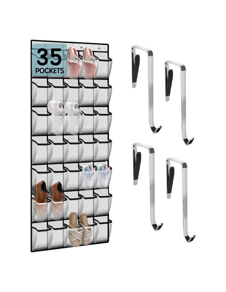 Organizador de Zapatos Colgante Kotkn 35 Compartimentos Blanco