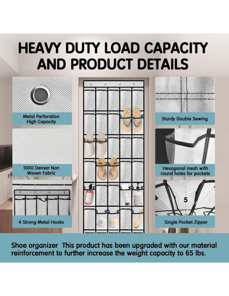 Organizador de Zapatos Colgante Kotkn 35 Compartimentos Blanco