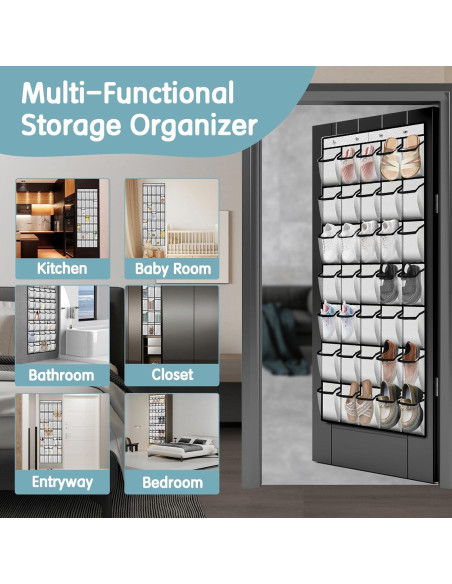 Organizador de Zapatos Colgante Kotkn 35 Compartimentos Blanco