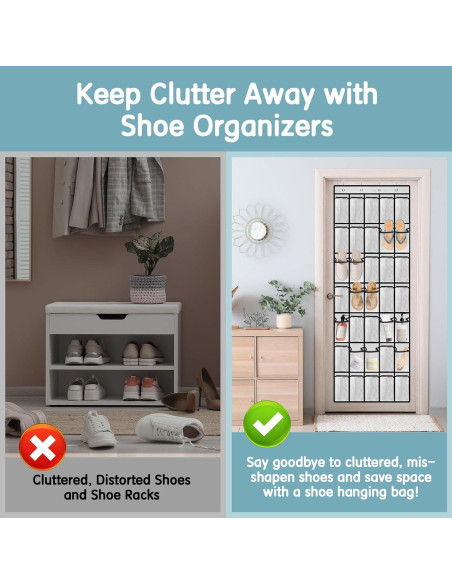 Organizador de Zapatos Colgante Kotkn 35 Compartimentos Blanco