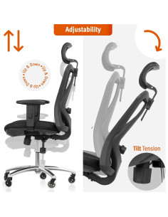 Silla de Oficina Ergonómica Duramont 6 - Ajustable con Soporte Lumbar 2