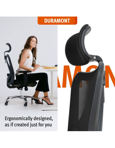 Silla de Oficina Ergonómica Duramont 6 - Ajustable con Soporte Lumbar